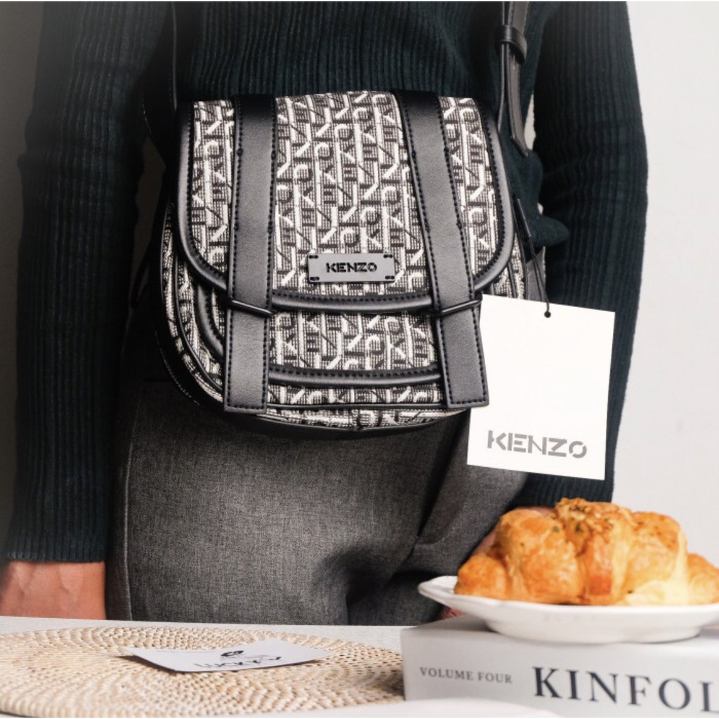 Kenzo Small Jacquard Courier Messenger Bag - ORIGINAL 100%