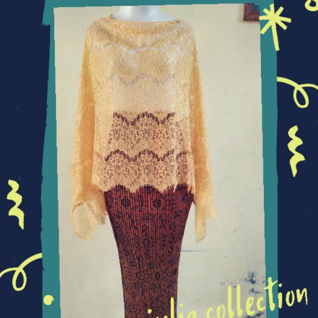 KEBAYA MODERN SETELAN KEBAYA BROKAT & ROK PLISKET BATIK