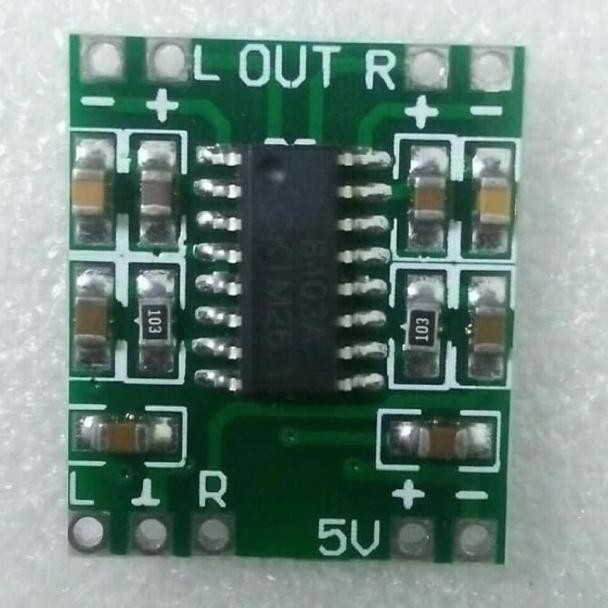 Terbaik Kit Ampli Mini 8403 Pam8403 super mini class D amplifier miniatur 5v stereo 2x3watt