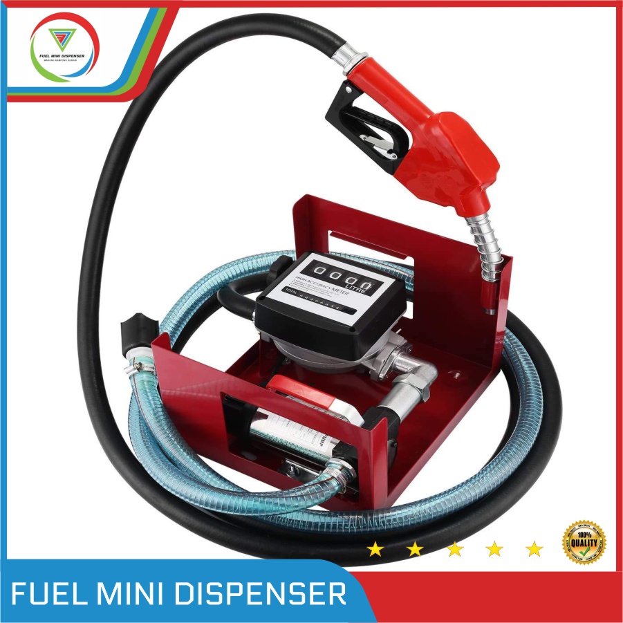 Fuel Transfer Pump Diesel JYB-40 - Pompa Transfer Minyak Bensin Solar Full Set - Flow Meter Analog 4 Digit