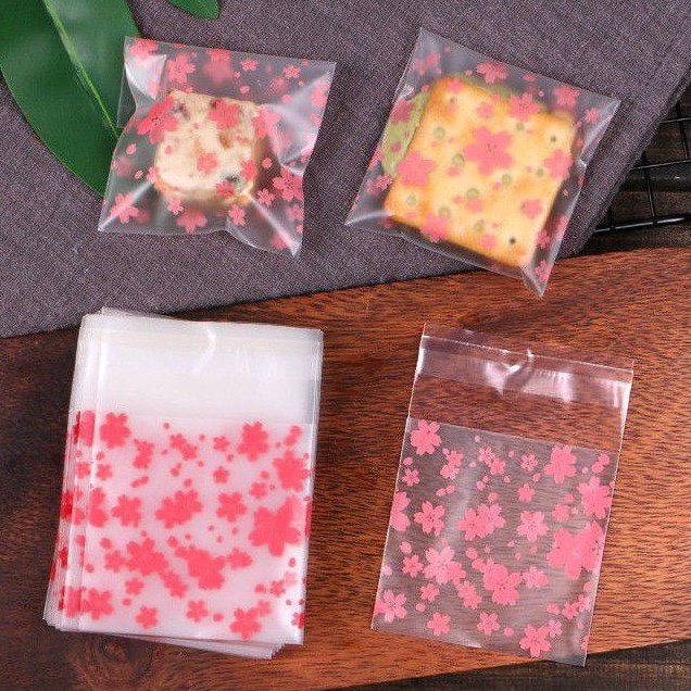 

(20pcs) kantong plastik kue sakura/ cookies bag candy/souvenir hampers pesta/bungkus hadiah permen