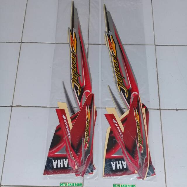 striping jupiter z std 2006 merah silver