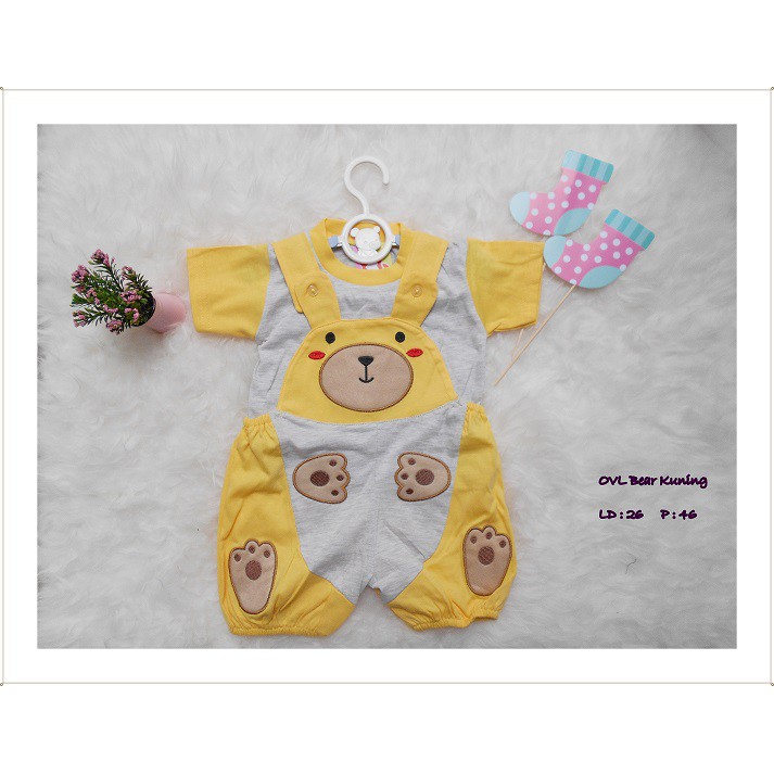 Baju Jumpsuit Apple Kids Anak-Anak Baju Jumper Fashion Baby Ovl Bear