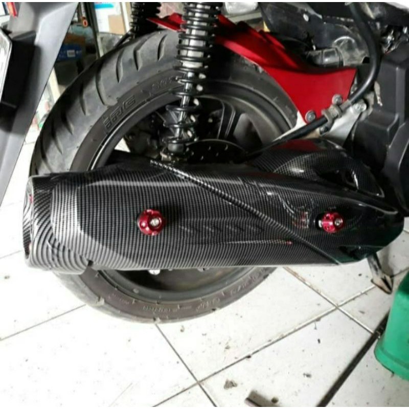 Cover tutup knalpot carbon Honda Pcx Nemo