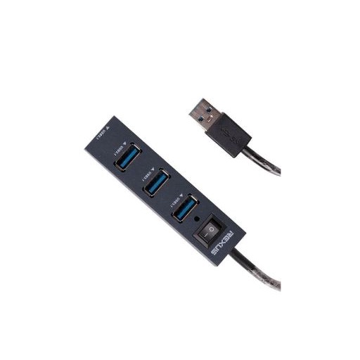 Usb 3.0 hub rexus 4 port usb 3.2 on off switch 5Gbps 20w rxh-327 h327 - Terminal usb3.0 saklar rxh327