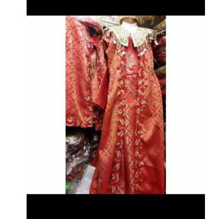 baju songket pengantin adat Palembang