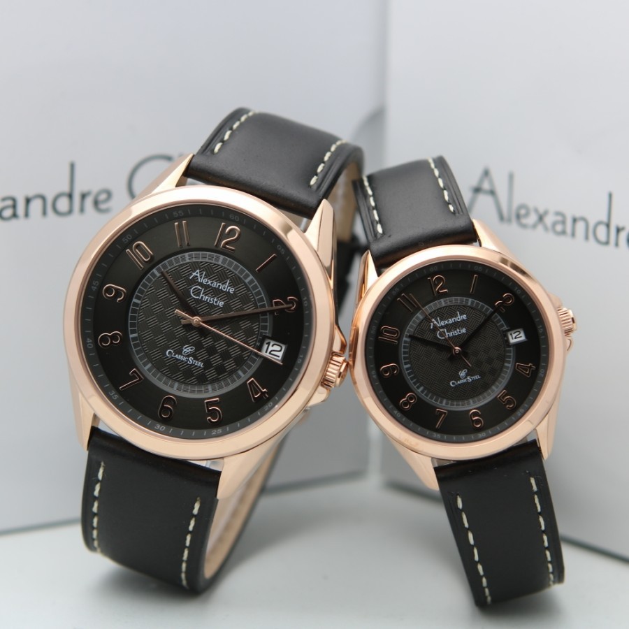 ALEXANDRE CHRISTIE AC 8649 ROSEGOLD BLACK COUPLE. ORIGINAL...