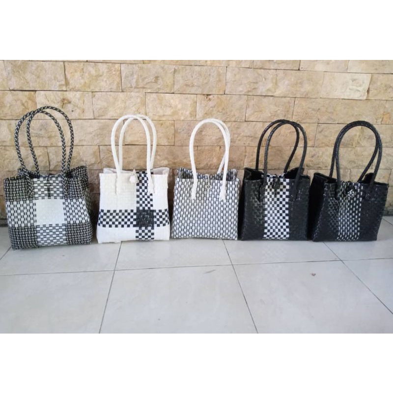 tas anyam plastik/ tas jali jali size S-M