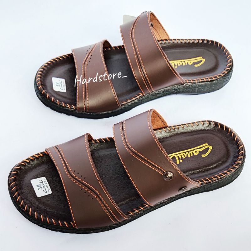 Sandal Kulit Slide Casual (BBB) Sendal Santai Pria dewasa Kualitas terbaik  39-43