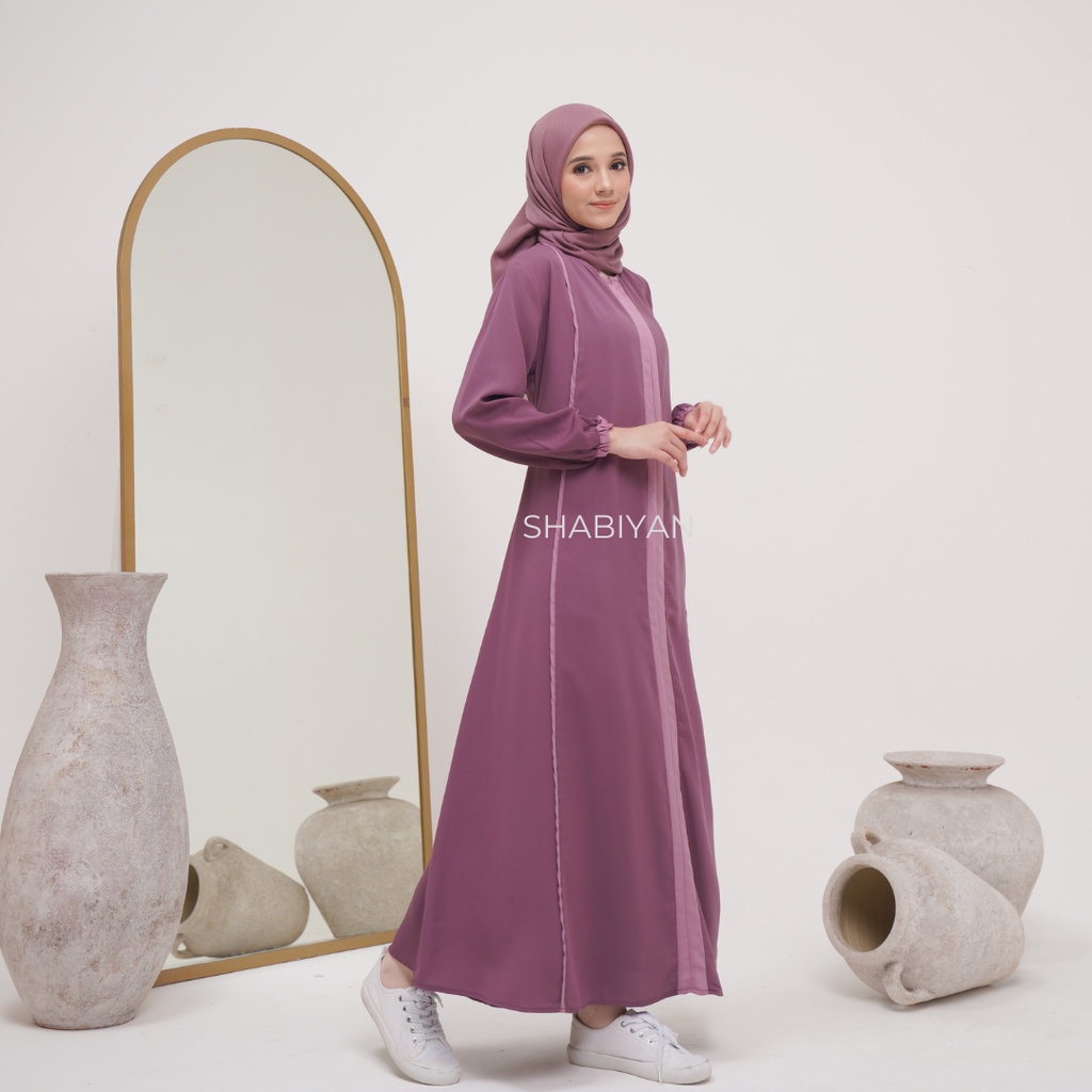 Gamis Shabiyan id 394-B Gamis Moscrepe Kombinasi Remaja Perempuan (W8D2) Gamis Remaja Rayon Dress Ga