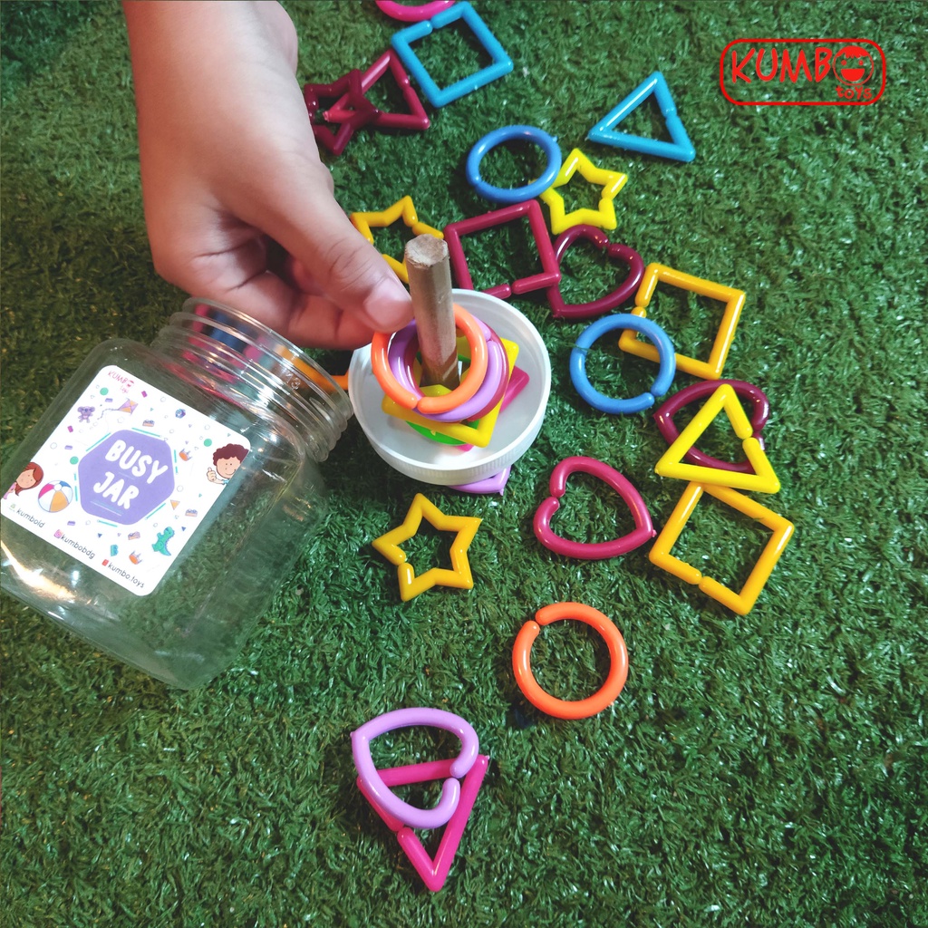 Mainan Montessori Busy Jar Fine Motoric Play Mainan Sensory