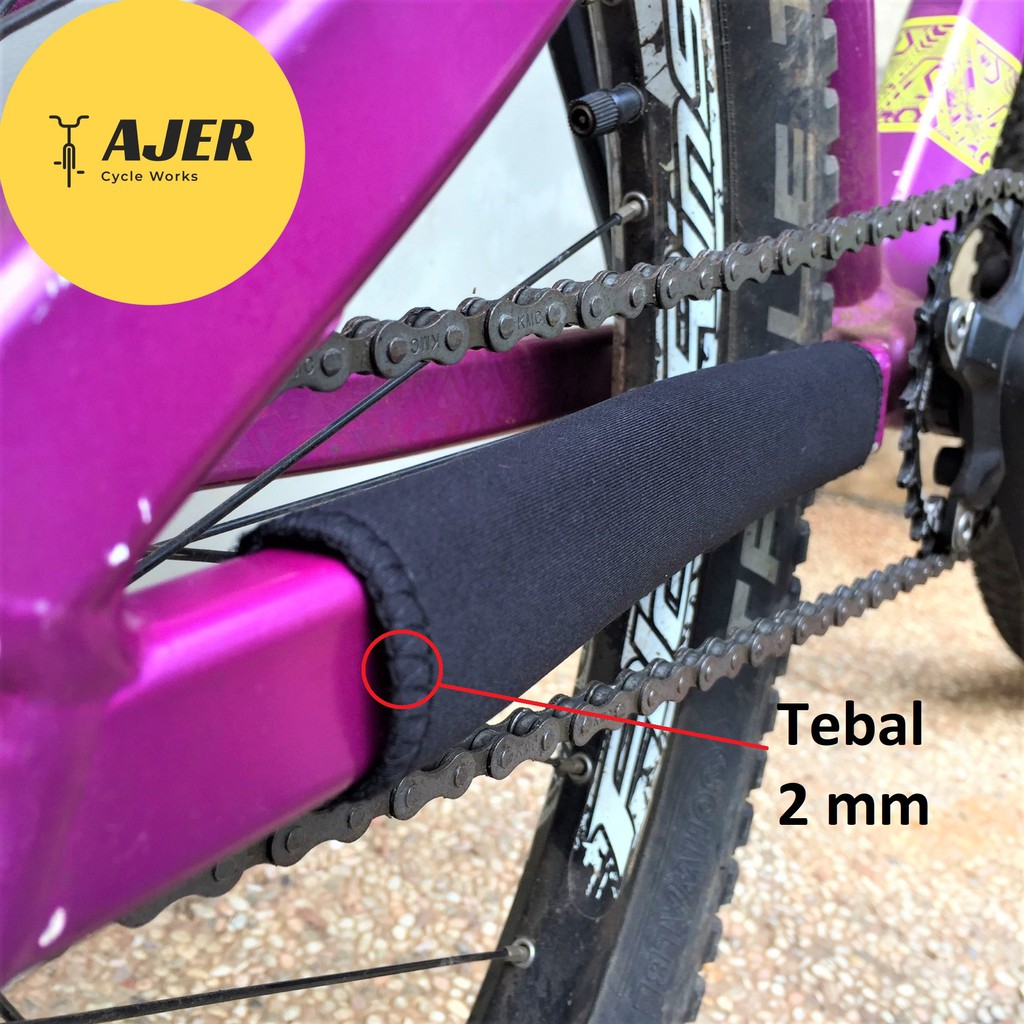 Pelindung rantai sepeda chain stay frame cover protector TEBAL