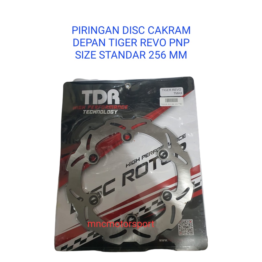 PIRINGAN DISC CAKRAM DEPAN RACING TDR TIGER REVO SUPRA GTR UKURAN STANDAR 256 MM