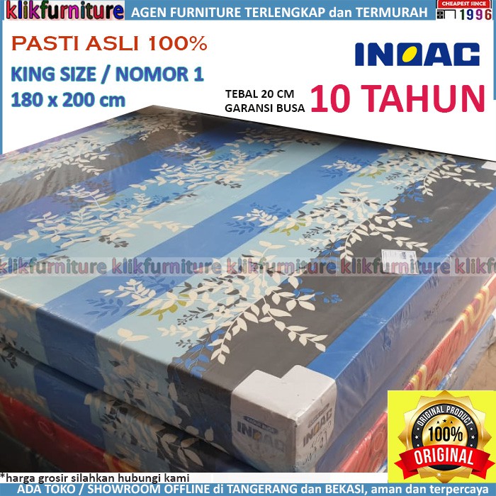 Kasur Busa INOAC ASLI 200x180x20 cm KING Size Garansi 10 Tahun