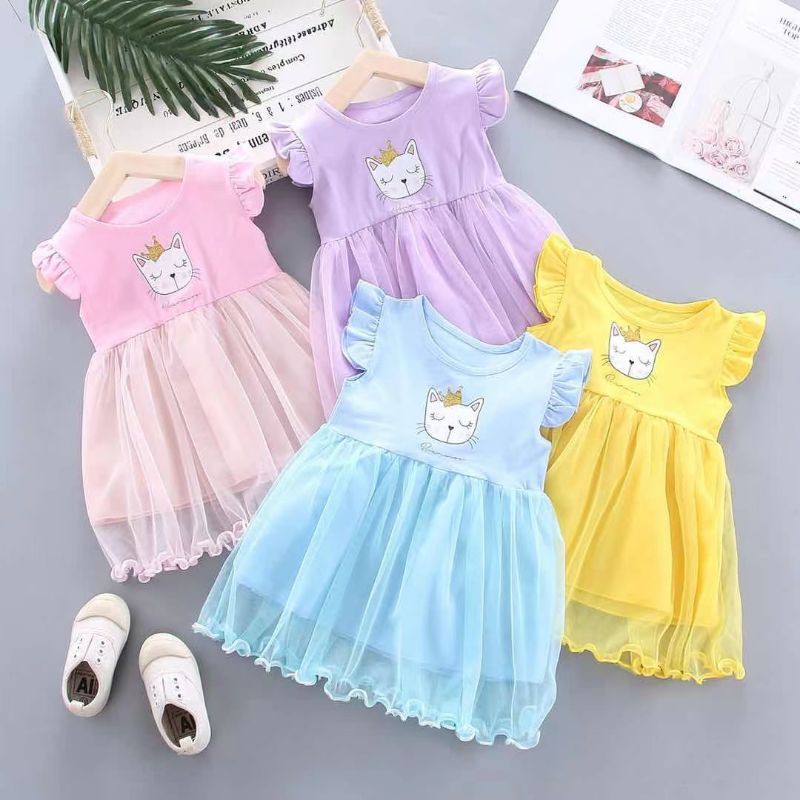 DRESS TUTU IMPORT Premium PASTEL SERIES 1-5 tahun Dress Tutu Premium