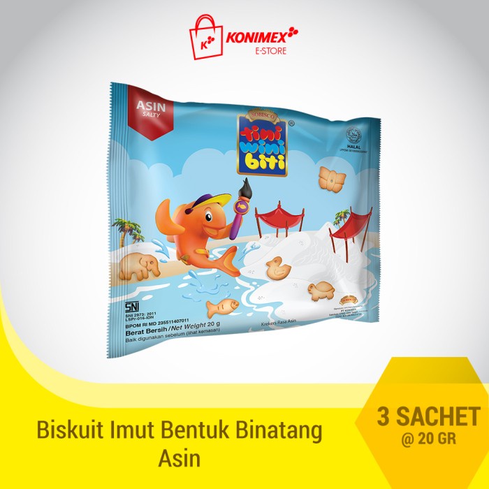 

504Omekho Tini Wini Biti Biskuit Anak Asin 20 G Bentuk Binatang 3 Sachet Jy60Jhh