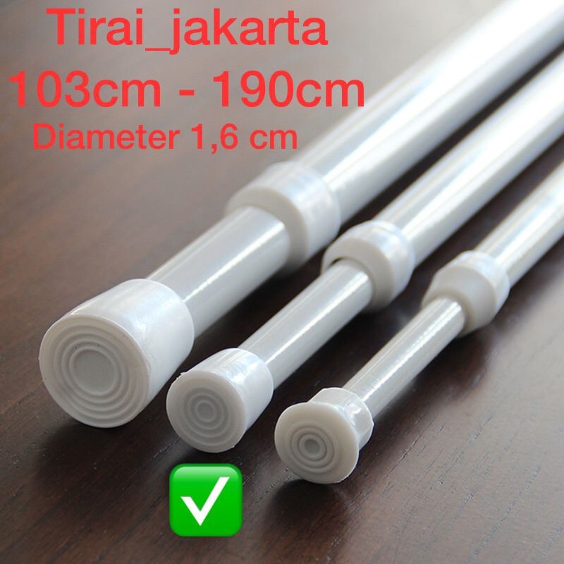 Tiang fleksibel 103-190cm/tongkat pipa/tiang jendela/ tiang penyekat ruangan/ tiang kamar mandi/ tiang ajaib/ tiang pipa/ tiang tanpa paku/tongkat horden/ tongkat gorden/ tongkat kolong dapur/ tongkat fleksibel/ tongkat tirai/tongkat ajaib/pipa ajaib/