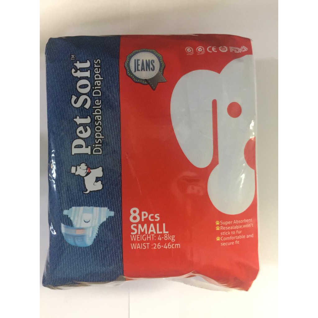 Pet Soft Disposable Diapers isi 8pcs