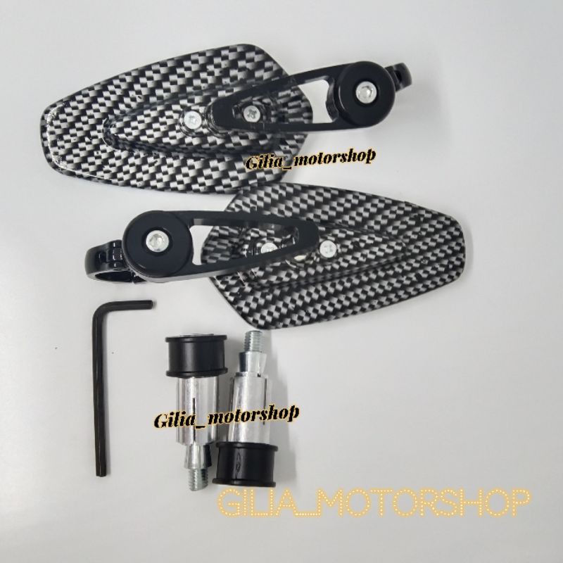 Spion Jalu Oval Karbonspion Pentagon carbonSpion Jalu Carbon Universal Nmax Aerox Vario Beat Genio