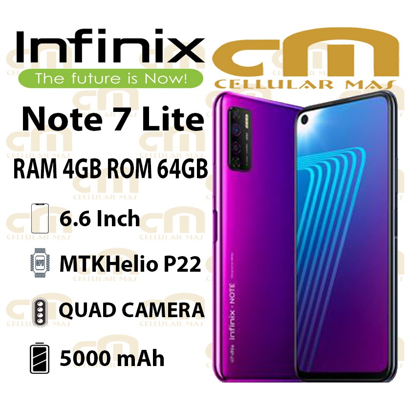 Infinix Note 7 Lite 4/64 RAM 4GB ROM 64GB GARANSI RESMI INFINIX