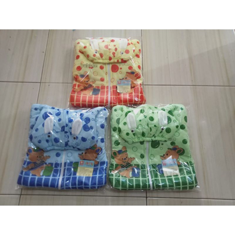 jaket bayi tebal motif buble