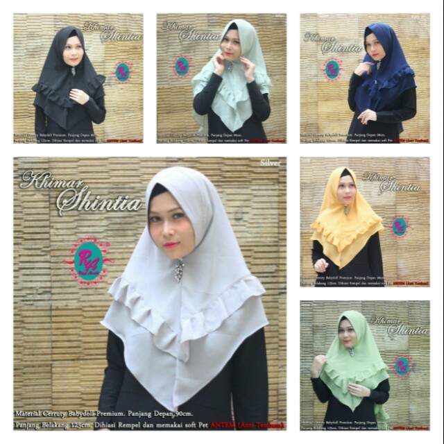 KHIMAR SHINTIA by Rizky Ananda / hijab instan ceruty antem rempel syari