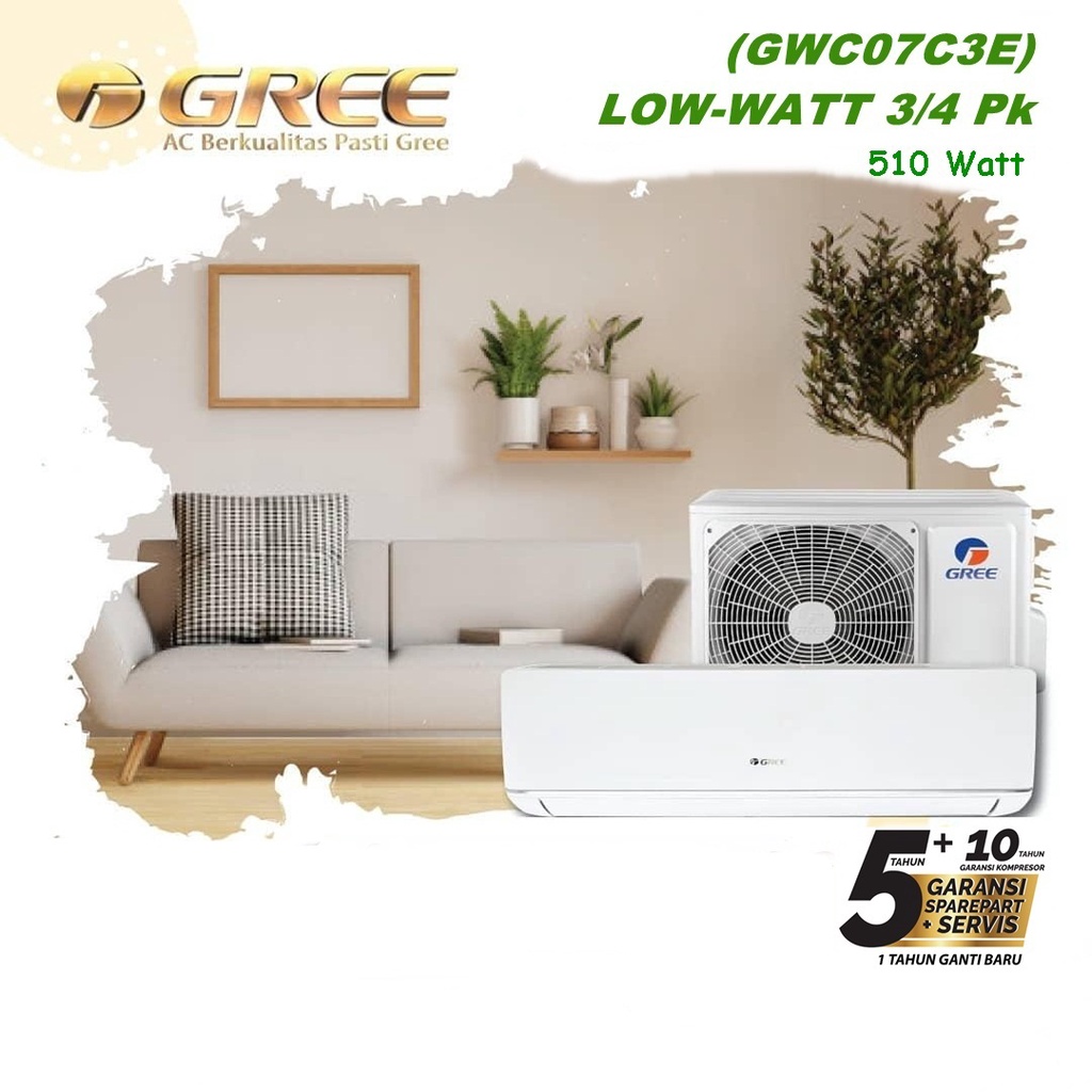 AC Gree 3/4 PK Low Watt (GWC-07C3E)