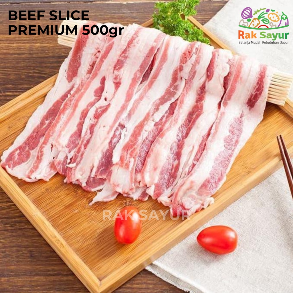 

Beef Slice Yakiniku Sukiyaki Premium 500gr Daging Slice Banyak Lemak Padang