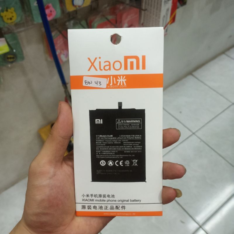 Baterai XiaoMi Redmi Note 4x BN 43 Original Batre Batrei Xiaomi BN 43 Xiao Mi Battery ORIGINAL