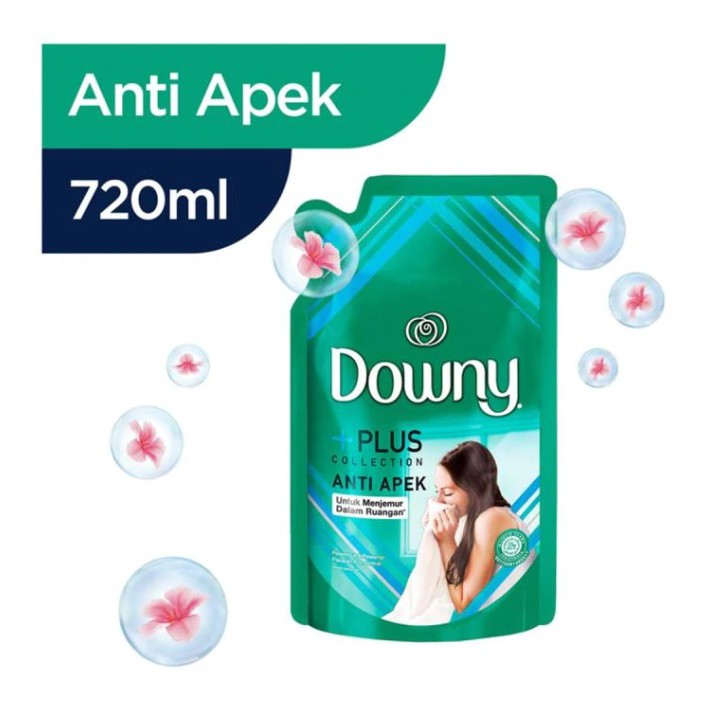 Downy Anti Apek Pelembut dan Pewangi Pakaian [720 mL/ Kemasan Refill]