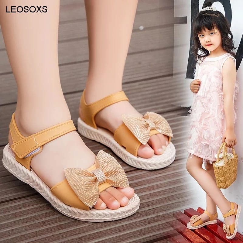 Sandal Gunung Anak Impor Karet / Sandal Anak Cewek - Laluna A28 (26-35) / Sandal Balita Let Gunung Tebal