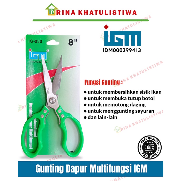 

Gunting Dapur Multifungsi 8 inch merek IGM
