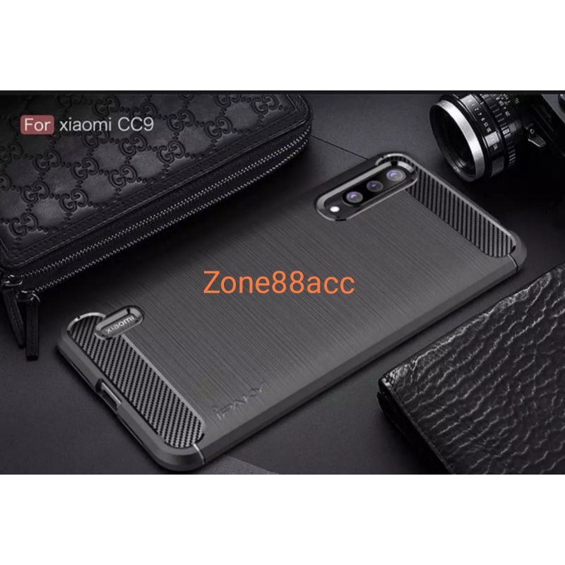 Silicon Case XIAOMI Mi CC9 Softcase iPAKY Carbon Casing Cover TPU