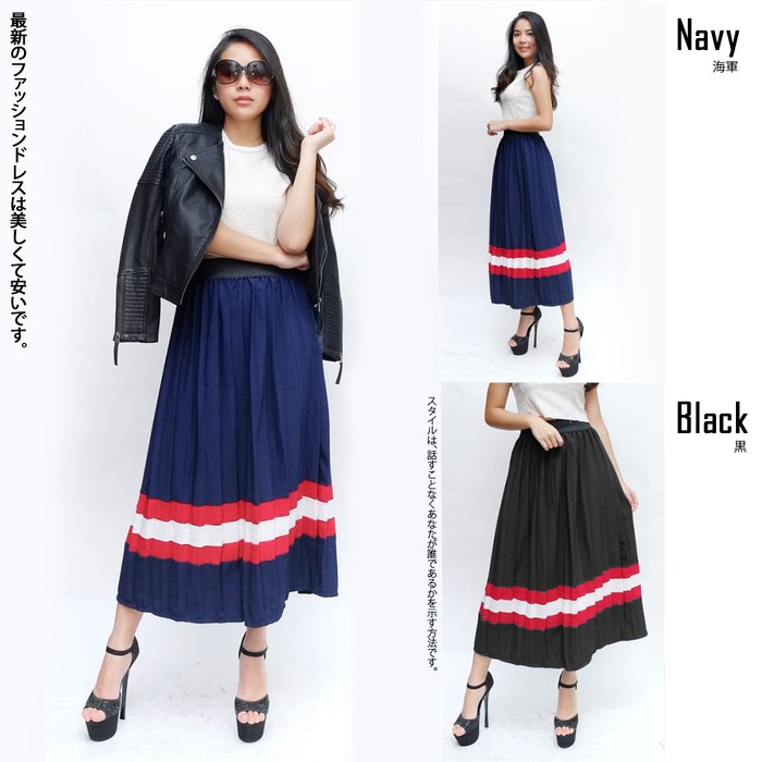 mango navy skirt