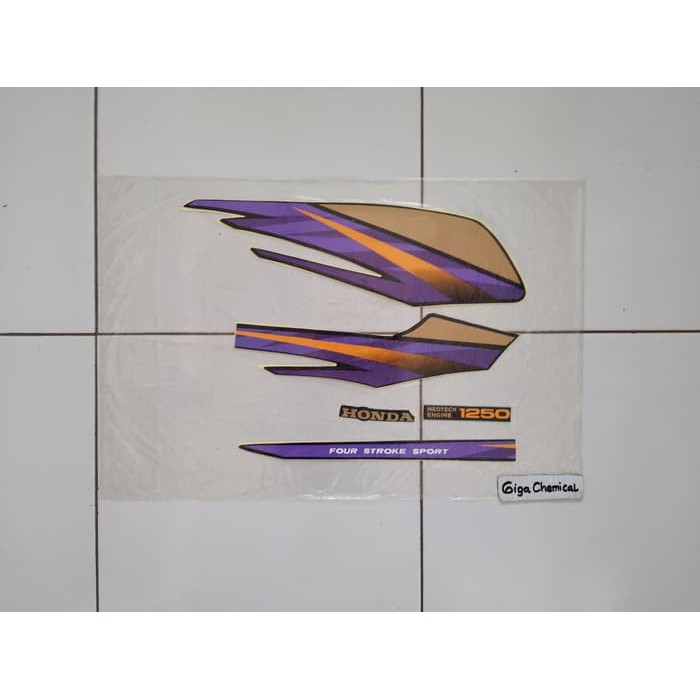 Striping Sticker Honda GL Max 1997 1998 Hitam Lis Ungu