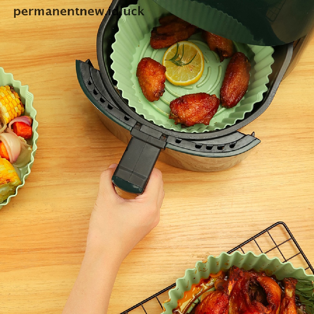 1 Pc Keranjang Air Fryer Bahan Silikon Anti Lengket Untuk Oven