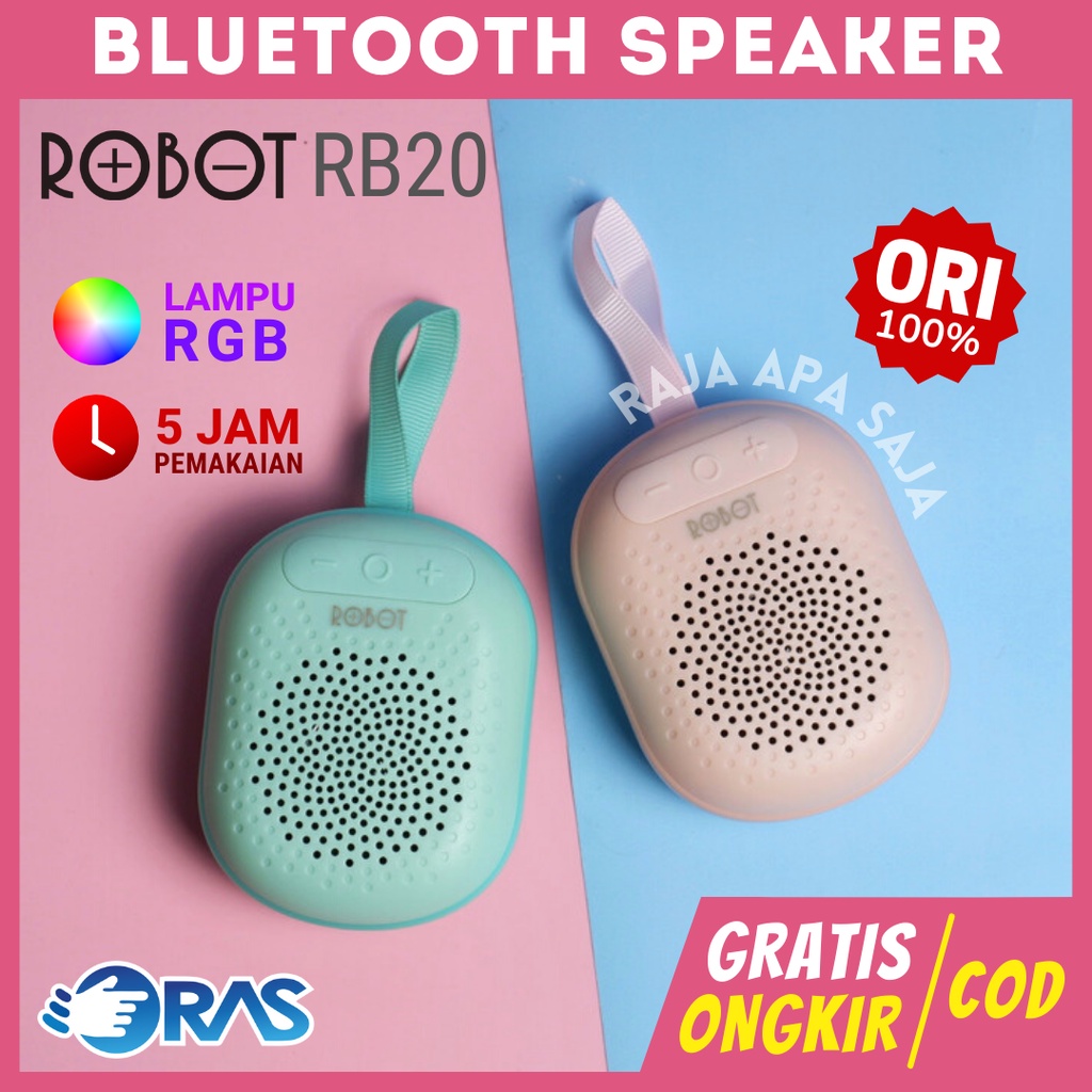 Speaker Bluetooth Robot Bass RGB Salon Audio Wireless Spiker Mini Portable Music Box RB20
