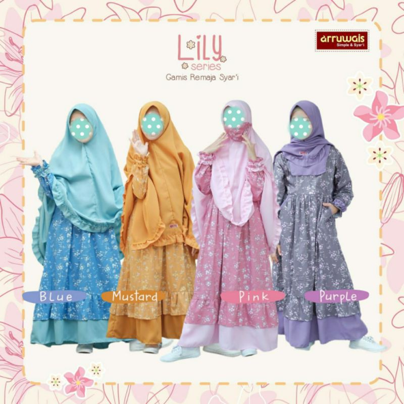 GAMIS ANAK DAN REMAJA LILY SERIES BY ARRUWAIS