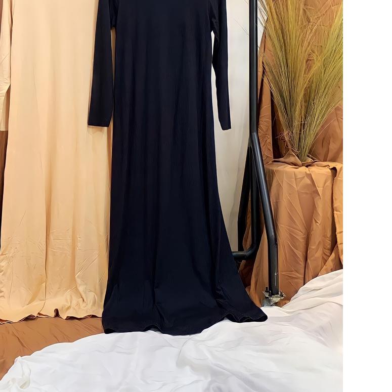 ✱ Baju Inner Manset Gamis Polos Lengan Panjang Wanita Bahan Spandek Rayon Premium Import Murah Bandu