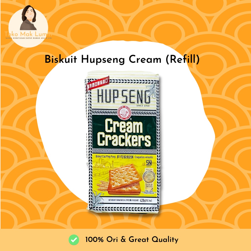 

Biskuit HUP SENG Refill HUPSENG Cream Krim crackers Sugar Vegetable Biskuit cap pingpong sachet