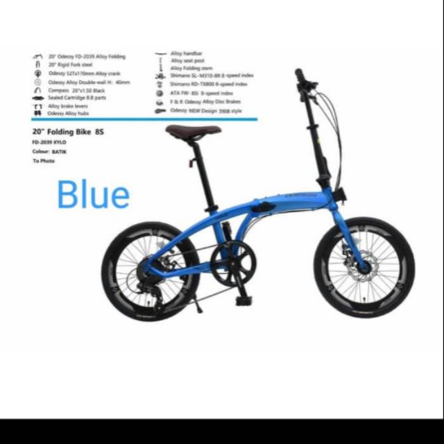 Terbaru Sepeda Lipat Odessy Alloy XYLO 20 inch Shopee 