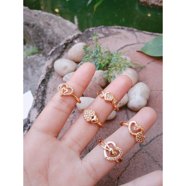 cincin wanita paket per 6 biji pilihan random//cincin cocok untuk di jual lagi