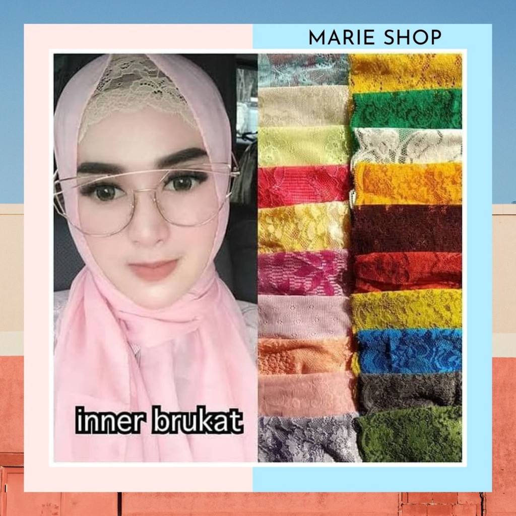 INNER BRUKAT CIPUT BANDANA RENDA DALEMAN HIJAB CIPUT BRUKAT JILBAB