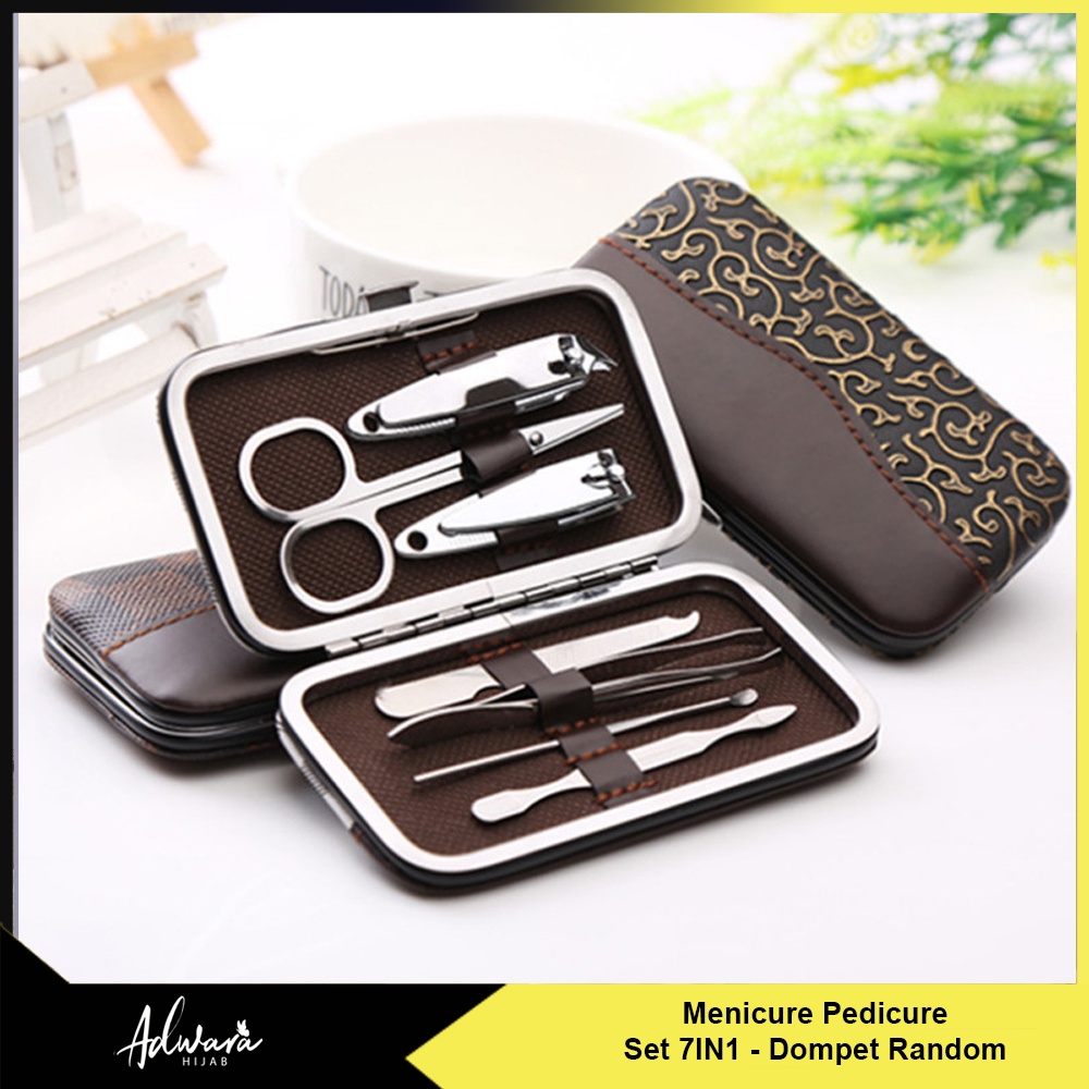 Manicure Pedicure Set 7IN1 / Paket Pembersih Kuku Kemasan Dompet