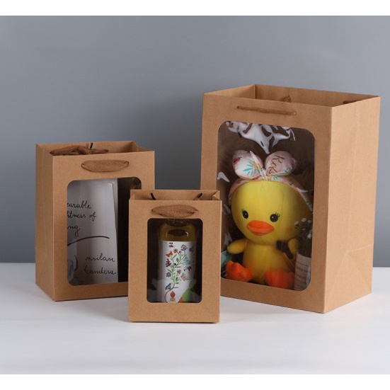 

NEW Paper Bag mika Kantong PVC Transparan Goodie Hard Case