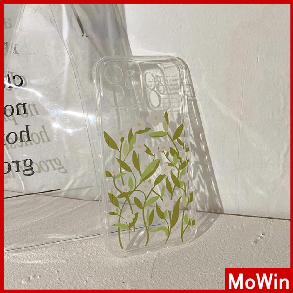 Casing Silikon iPhone 13 Pro Max 12 Pro Max 11 7 Plus Shockproof Motif Bunga Anggrek Musim Dingin