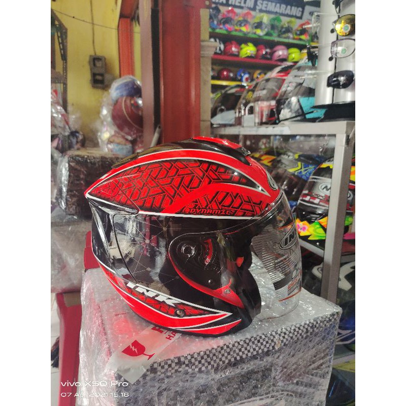 HELM INK DYNAMIC SERI#2 RED FLUO/BLAK