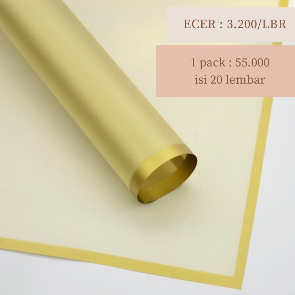 [1 PACK : 20 LEMBAR] TRAWANG FULL COLOR CELLOPHANE 58CM X 58CM KERTAS BUNGA WRAP BUNGA KOREA PAPER FRAME TRAWANG