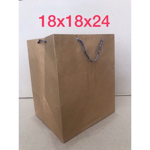 PAPER BAG KOTAK NASI 18x18|| PAPER BAG CRAFT || PAPER BAG COKLAT || TAS ASUL ASUL