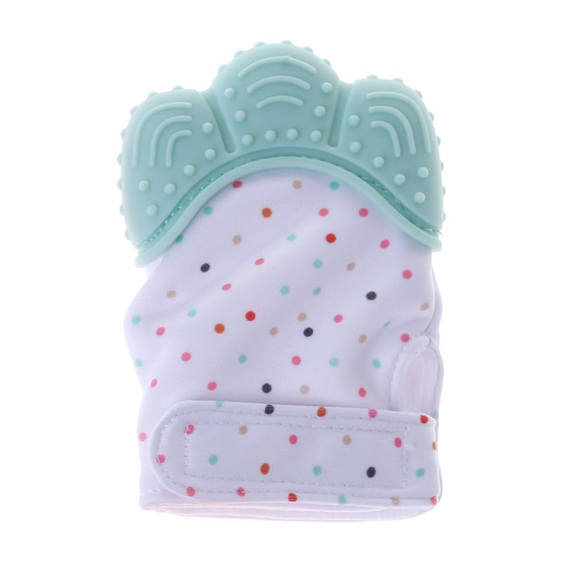 Mary Sarung Tangan Teether Bayi Newborn Bahan Silikon Dengan Suara Mencicit